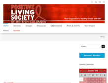 Tablet Screenshot of positivelivingbc.org